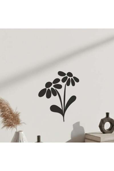 Generic منحوتة أكريليك ٦ ملم أسود - زهور - مقاس ٤٠*٥٠ - AC-112026027