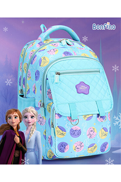bonfino disney Frozen Theme Backpack, 3 Main Compartments, 2 Front Pockets, 2...