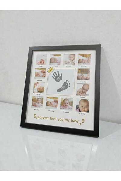 CaactuStore Yeni Doğan Bebek 12 Aylık Fotoğraf Anı Çerçevesi Ayaklı Ve Asılab...