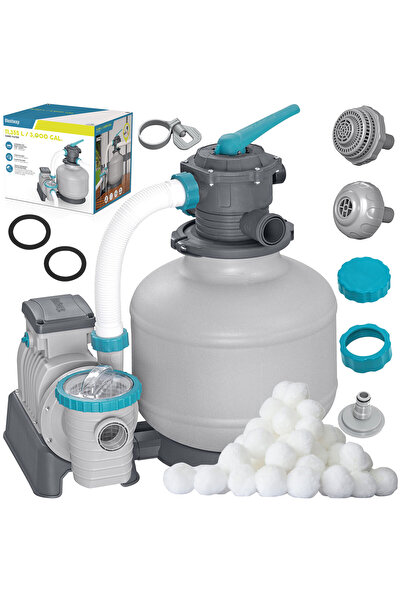 BESTWAY 58486 11355 L/h Pool Sand Pump + Filter Balls