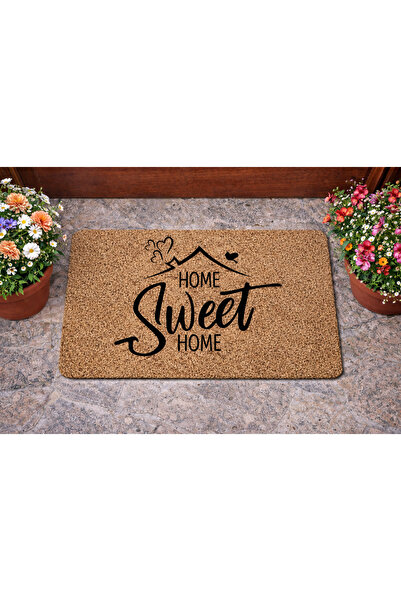 SoGood Concept Sweet Home 2 Desenli Coco Görünümlü Kapı Önü Ve İç Mekan Paspası