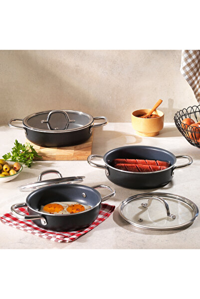 Schafer Everyday 3-Piece Sahan Set 6 Pieces-Anthracite