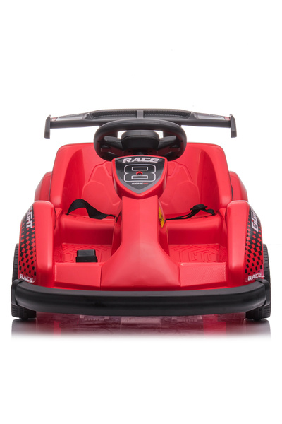 Fab N Funky Kids Ride-On Go Kart, Safety Harness, Spoiler, Foot Brakes, Steer...