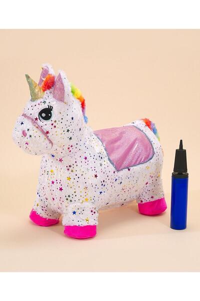 Fab N Funky Unicorn Inflatable Hopper, Soft Touch PVC Material, Safe and Stab...