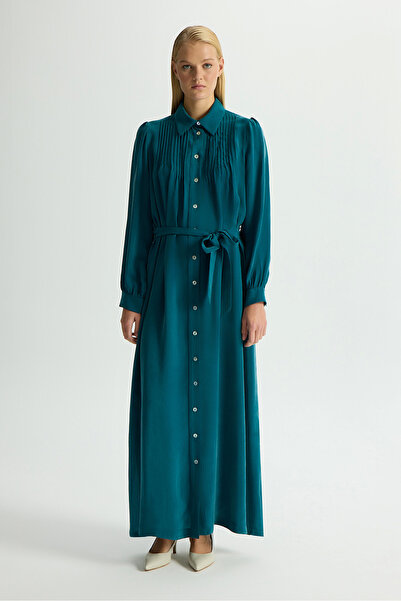 MISS DALIDA Nervür Detaylı Cupro Kap North Sea