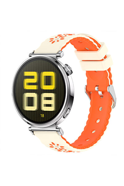 Sneezy ساعة هواوي GT5 مقاس 41 ملم، سوار سيليكون ناعم بنمط زهور، أنيق وقابل لل...