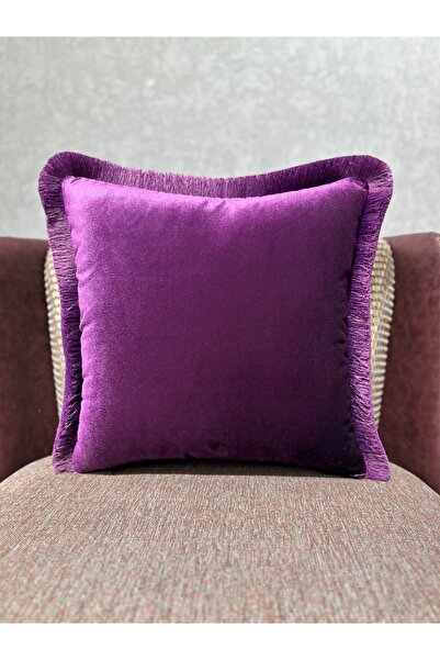 Fabricland Husă de pernă exclusivă, importată, din atlas, de culoare violet, ...