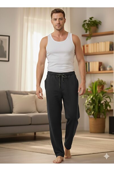 sleeproom Men's Black Fleece Sweatpants