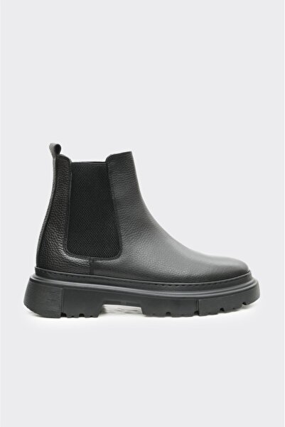 derinet Hakiki Deri Bağcıksız Fermuarsız Erkek Bot