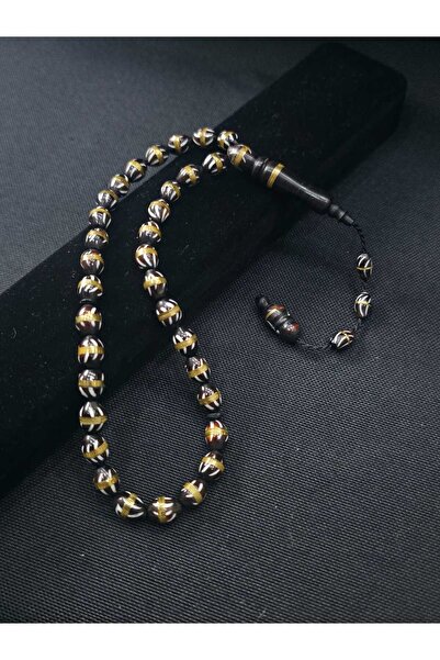 sarıyer silver Kuka Prayer Beads with 33 Stones, Copper Winding, Embroidered ...