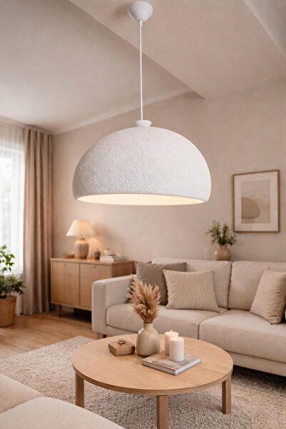 Ömür Avize Petra Doğal Taş Efektli Modern Beton Avize BÜYÜK