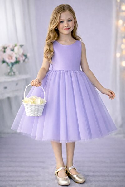 SUNEH Κοριτσίστικο φόρεμα λιλά τούτου, φόρεμα γενεθλίων για την αποφοίτηση