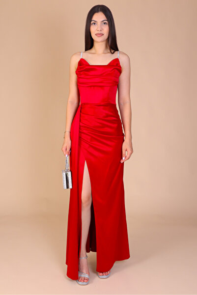 Ella Collection Taffeta Dress with Straps