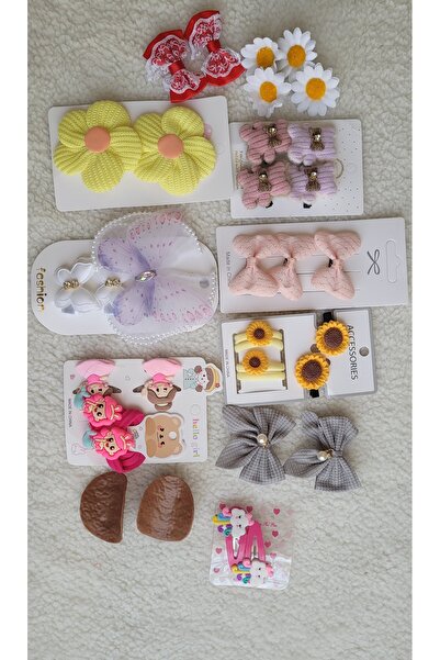 LO ADORO 34 Pcs Assorted Girls' Hair Clips Hair Accessory Bow Ribbon Barrette...