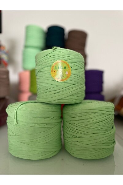 Leila Design Sfoară din bumbac pieptănat verde deschis (600-650gr) - prețul e...