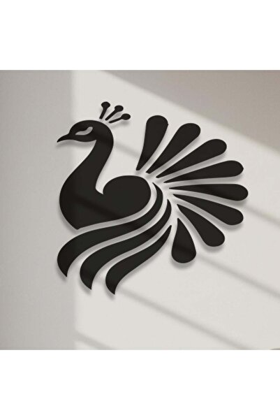 Generic Black Acrylic sculpture - peacock - size 50*50 - AC212026010