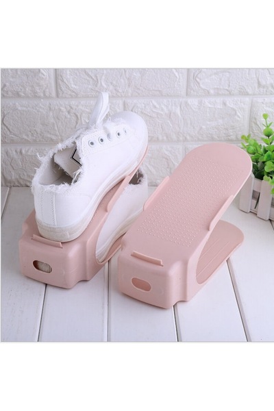 Thirty Three Design Shoe organizer, height adjustable, pink plastic, 25x10x17cm