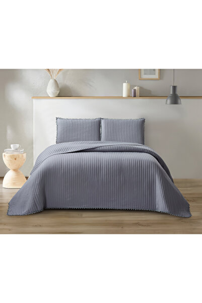 Valensi Home Venedik Tek Kişilik Yatak Örtüsü - Antrasit