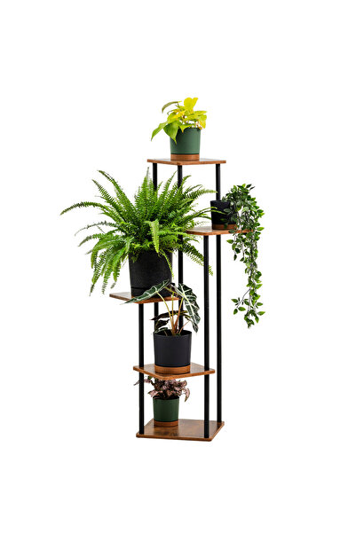 Other Suport metalic pentru flori PALACE - suport negru pentru 5 ghivece