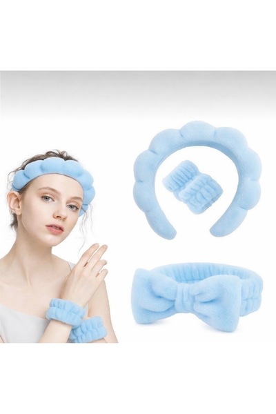 Charlotte Candle Yüz Yıkama Bileklik Seti Kadın Havlu Kumaş Bombeli Spa Makya...