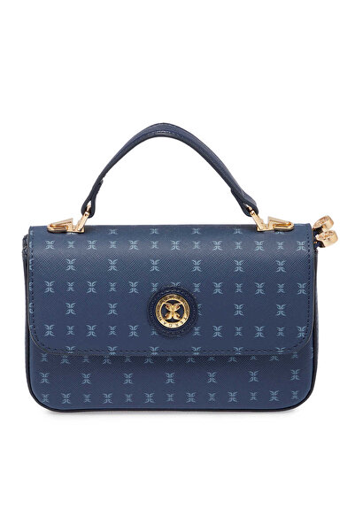 Tergan Lacivert Print Kadın El Çantası - S26Y1PR09154-V5J