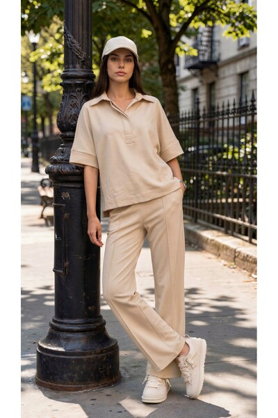 Amia&Co. Oversize Elastic Fabric Pants Women