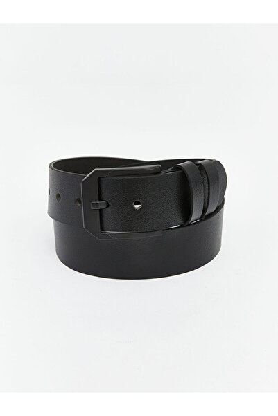 LC Waikiki Black Leather Look Men's Belt