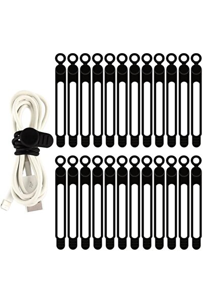The Bros Cable Ties Reusable Silicone Cable Straps 24pcs Cable Wire Ties Cabl...