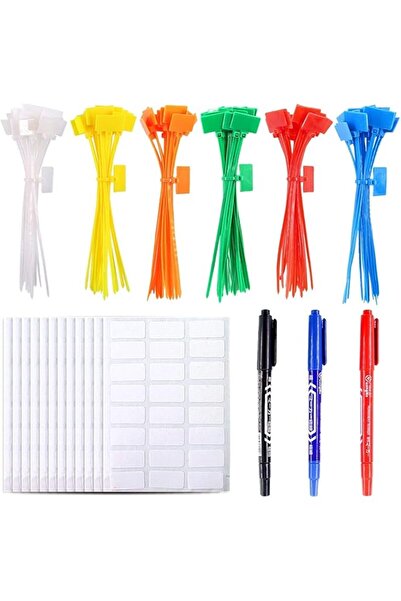 The Bros 150 قطعة من أربطة كابلات نايلون بطول 6 بوصات، بستة ألوان، ذاتية القف...