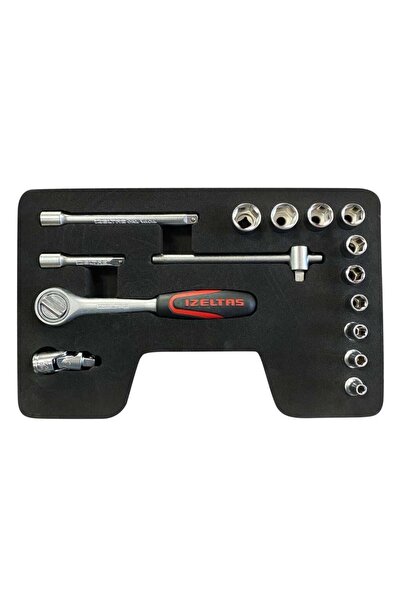 İzeltaş 1/4'' Altı Köşe Lokma Anahtar Takımı 15 Parça (Kutusuz) - 1107006015