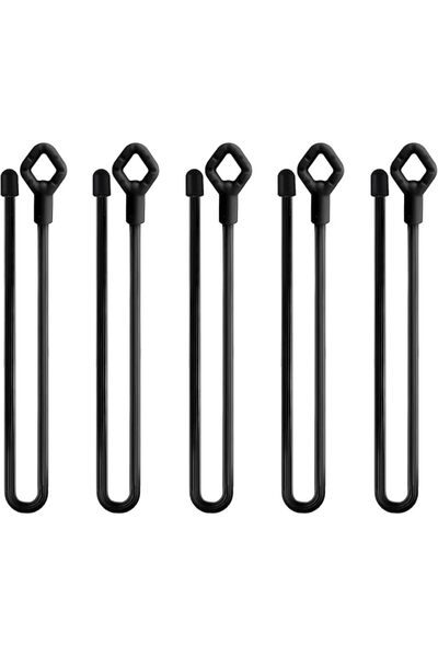 The Bros 5 قطع من أربطة الكابلات المصنوعة من السيليكون بطول 18 بوصة مع ثقوب، ...