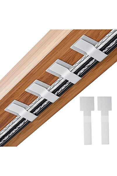 The Bros منظم كابلات أسفل المكتب، 60 قطعة من أربطة الكابلات ذاتية اللصق، قابل...