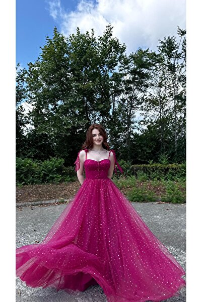 AYŞENUR DİNÇER Simli Mürdüm Abiye