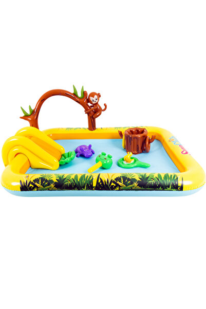 MAVERICK Piscină gonflabilă cu tobogan și fântână