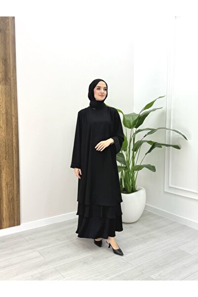 NS Moda Hijab Sapphire Dress Black-Model 557
