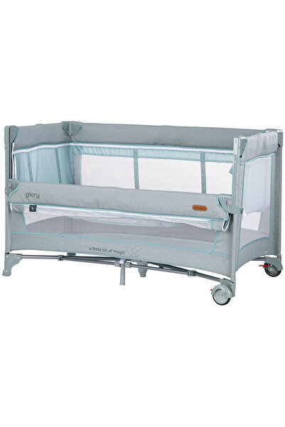 Chipolino Glory folding cot with sliding side basil