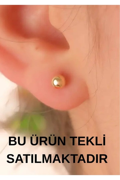 YCL JEWELLERY (TEKLİ) 8 Ayar Altın Top Küpe
