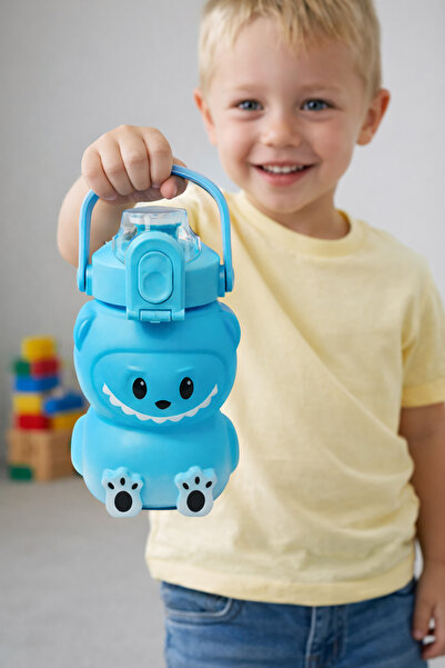 ARVALE Cute Monster Water Bottle 1000 ml – Leak-Proof Water Bottle with Straw...