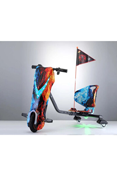 Leno Kids 36V Drift Scooter With Large Seat And Backrest – Max Load 70kg, Blu...