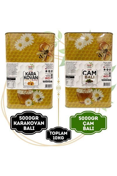 Baştan Yöresel 5KG TENEKE KARAKOVAN BALI VE 5KG TENEKE ÇAM BALI