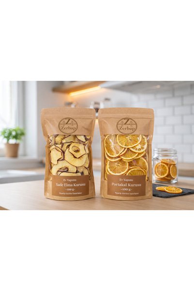 Generic Brand مجموعة من الفواكه المجففة - تشكيلة التفاح والبرتقال المجفف 2×100 جرام
