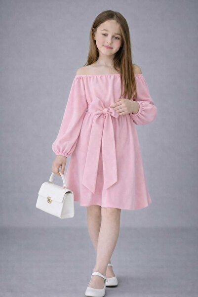 neocotton فستان من قماش البوبلين القطني بأكمام طويلة للفتيات