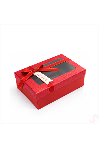 SüSLe Bebek ve Parti Pencereli ve Fiyonklu Dikdörtgen Hediye Kutusu 18,5 cm –...
