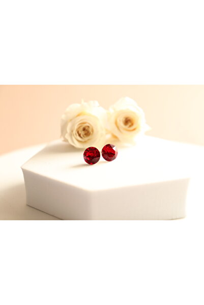 atellier47 925 silver stud earrings with 7mm Swarovski Xirius crystal