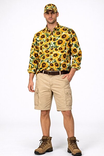 ORBUS AYÇİÇEK DESENLİ AVCI GÖMLEĞİ