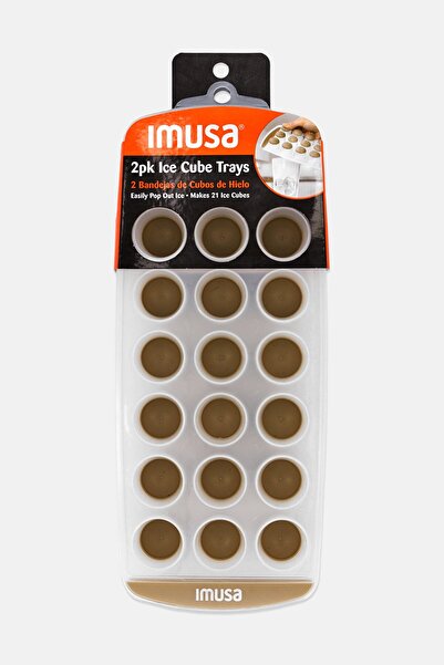 Imusa 2 Pcs Ice Cube Trays, Beige