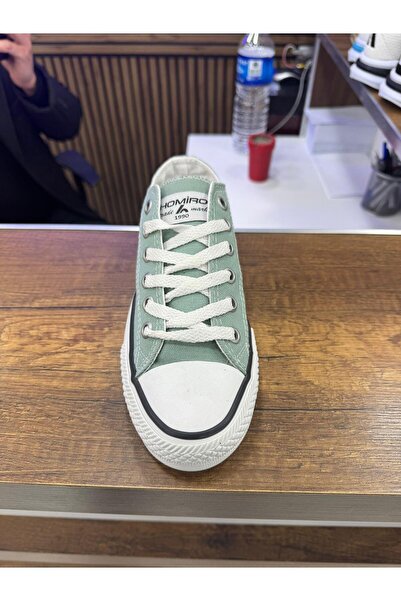 homiro Unisex Short Linen Sneakers - Water Green