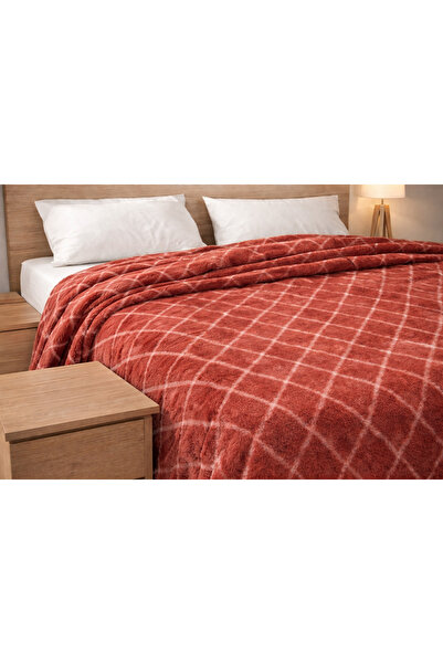 UMITMANIFATURA Emboss Baklava Desenli Tek Kişilik Battaniye