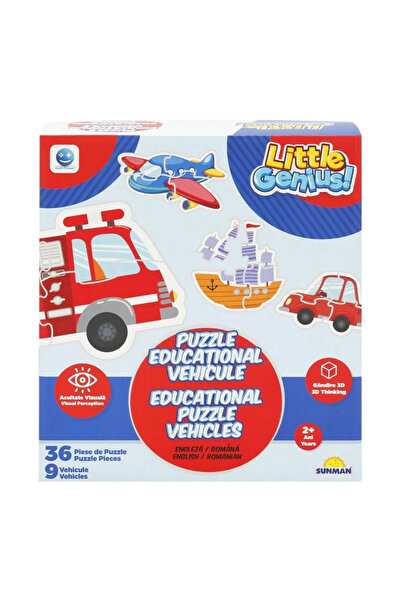 Smile Games Puzzle educativ cu vehicule, Smile Games, 36 de piese