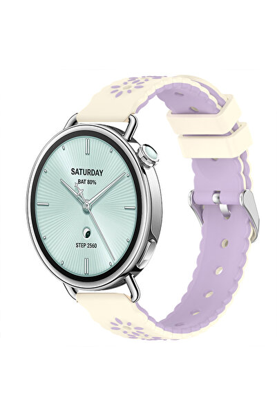 Sneezy ساعة Mi Watch S4 مقاس 41 ملم، سوار من السيليكون الناعم بنمط الزهور، سو...